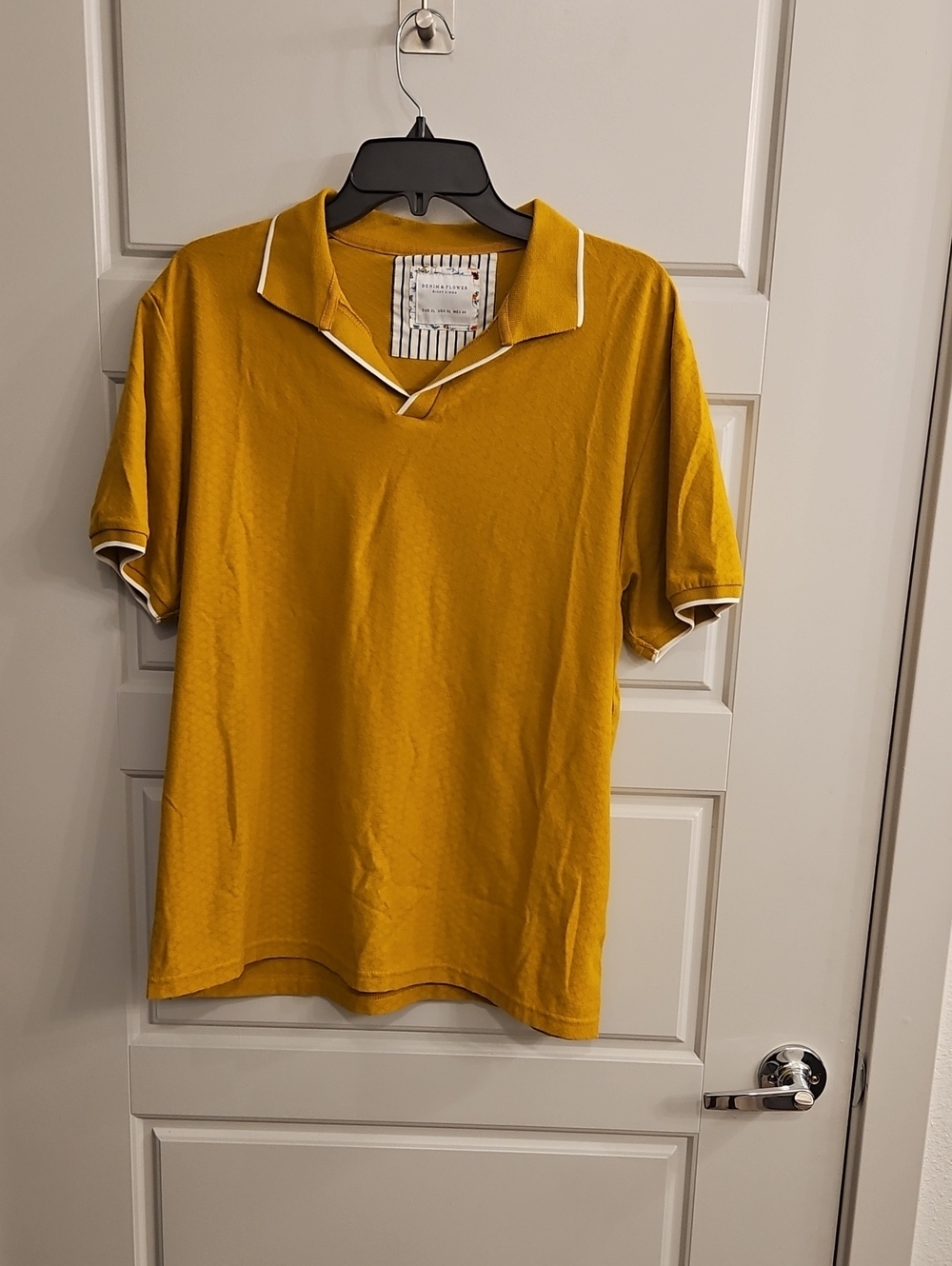 Mustard Yellow Polo-Style Men’s Shirt